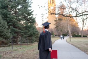 student graduating from college