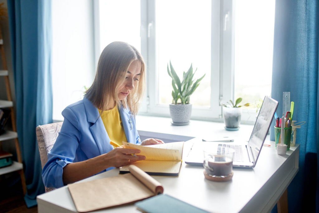 woman reviewing tips on grant writing for nonprofits 